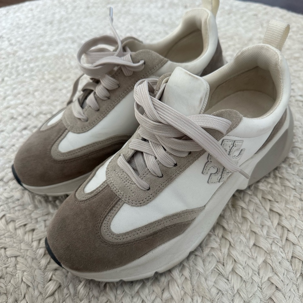 Tory Burch Cream and Brown Women's Sneakers